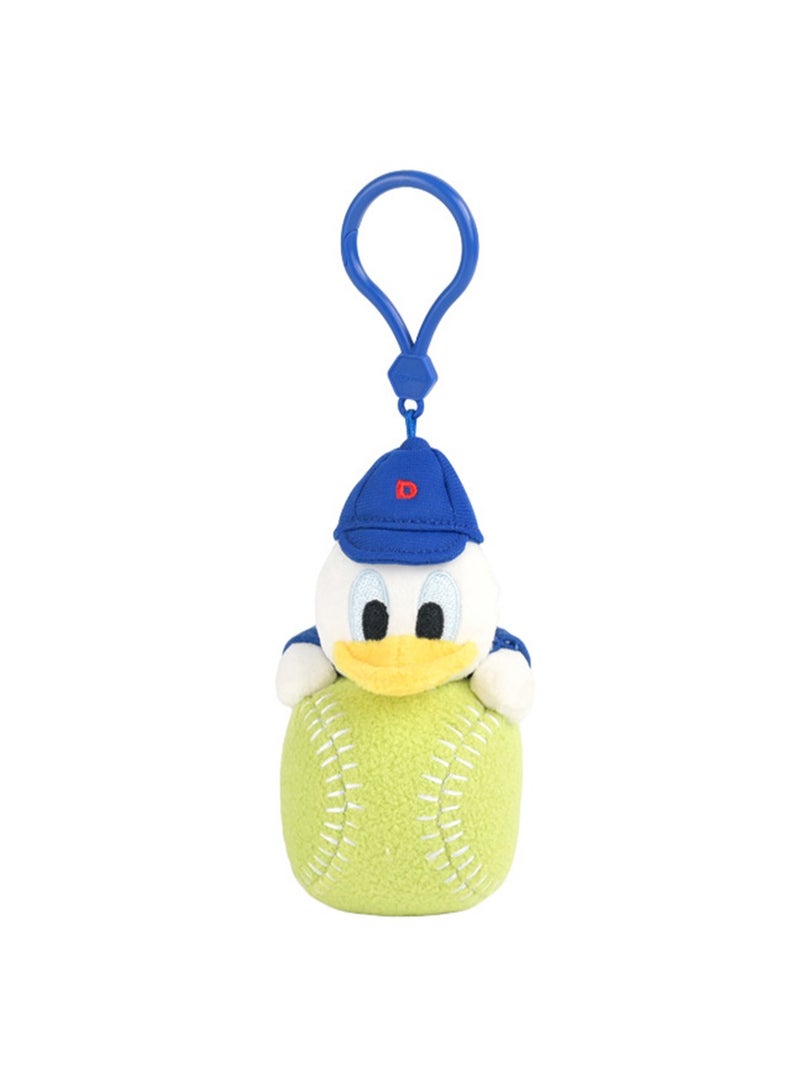 10cm Cute Plush Key Pendant, Bag Pendant Decoration, Suitable For Children'S Toy Gift (Baseball Duck) - Image 1